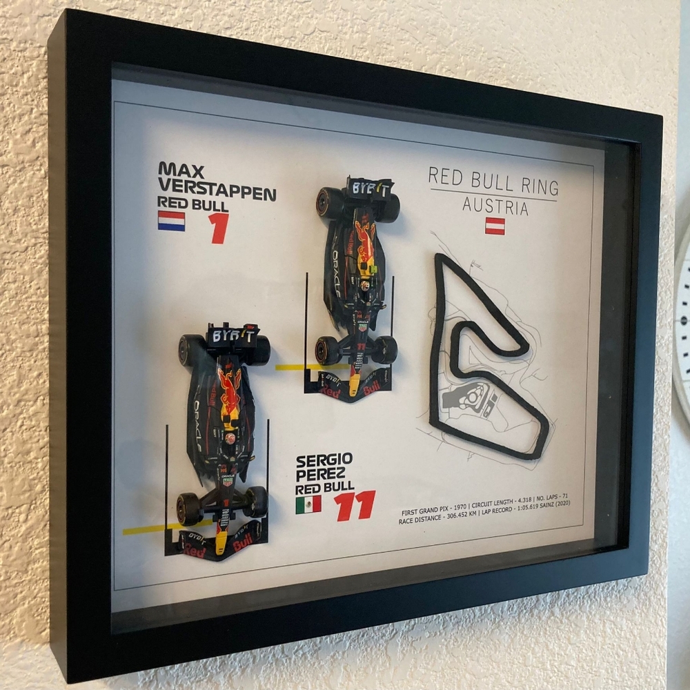 Bburago 1:43 F1 Red Bull Racing Verstappen Perez Handmade Display Box Wi…